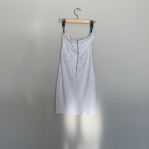 White Sequin TFNC Mini Dress - Picture 2 of 5